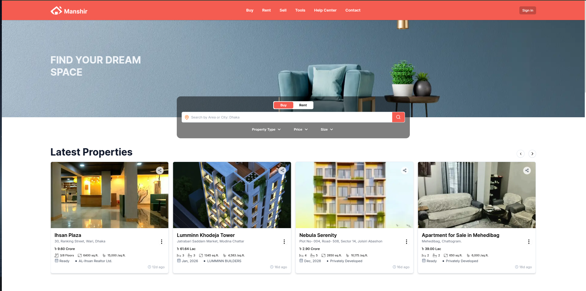 Manshir - Property marketplace in Bangladesh